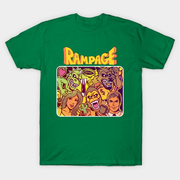 Classic Arcade Game Rampage T-Shirt by dposhirts